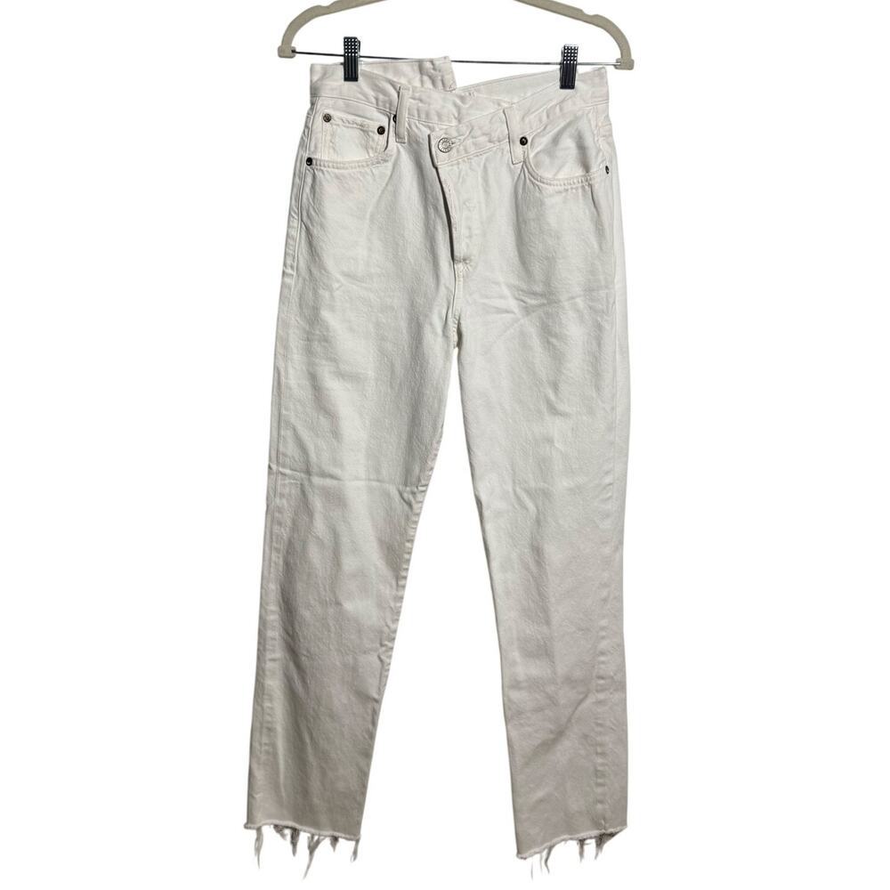 Agolde Criss Cross Straight Leg High Rise Jeans Women‎ 26 A9037-1183 In Element